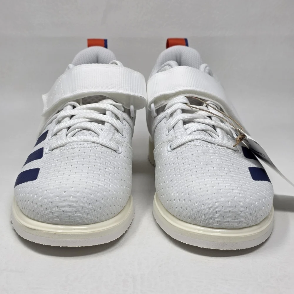 Adidas Powerlift 5 Weightlifting Shoes Men's Size 5 White Blue Orange JP9878 New